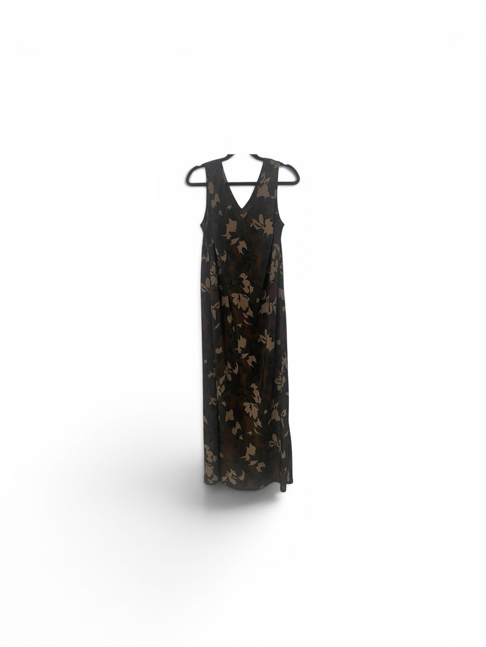 Venezia Green & Brown Camouflage V-Neck Maxi Dress Women’s Long Dress